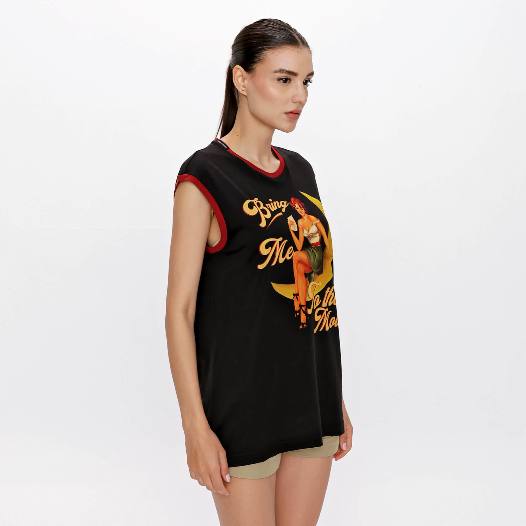 Dolce&Gabbana - Black Bring Print Sleeveless T Shirt